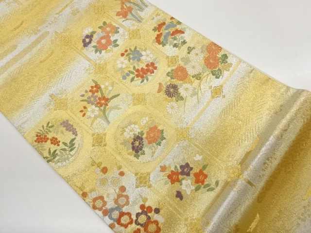 JAPANESE FUKURO OBI / WOVEN FLOWERS